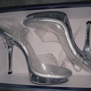 Pleaser Heels Clear Size 9